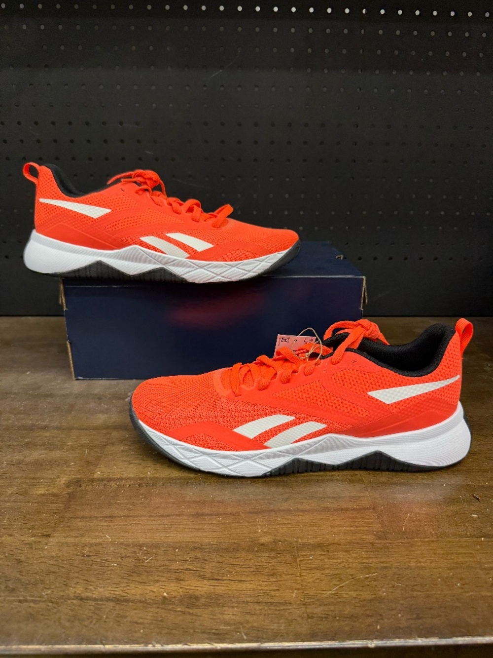 New W/O Box! Men's Reebok NFX 'Supercharged Coral' Neon Orange White Black